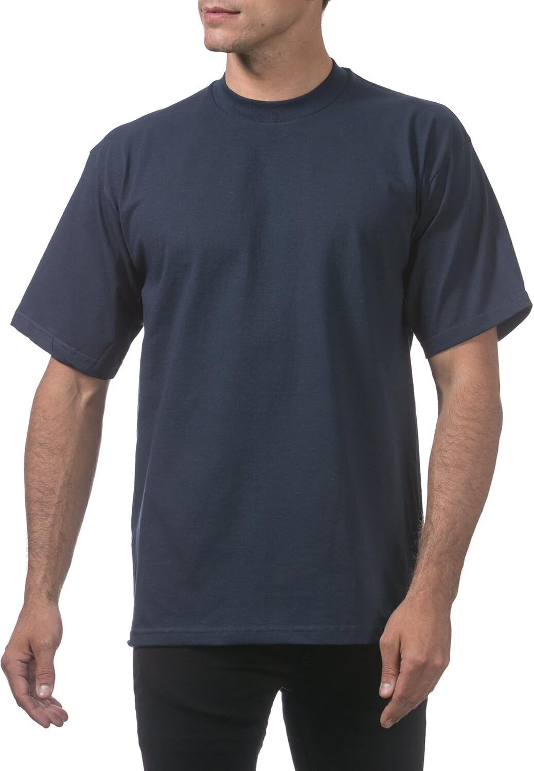 12 Pcs-Men's Heavyweight Cotton Short Sleeve Crew Neck T-Shirt