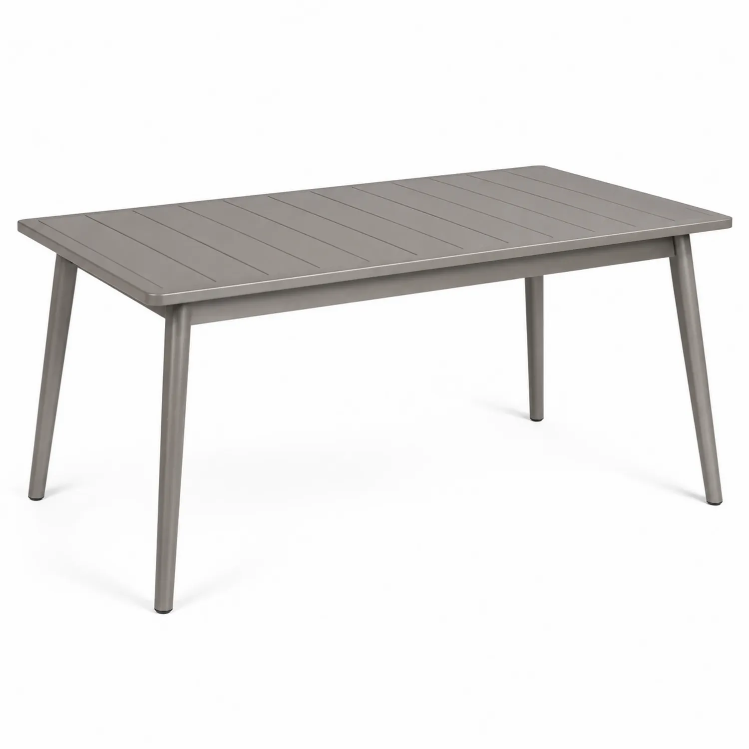 Rechteckiger Aluminium Esstisch Grau 180x90x75 cm