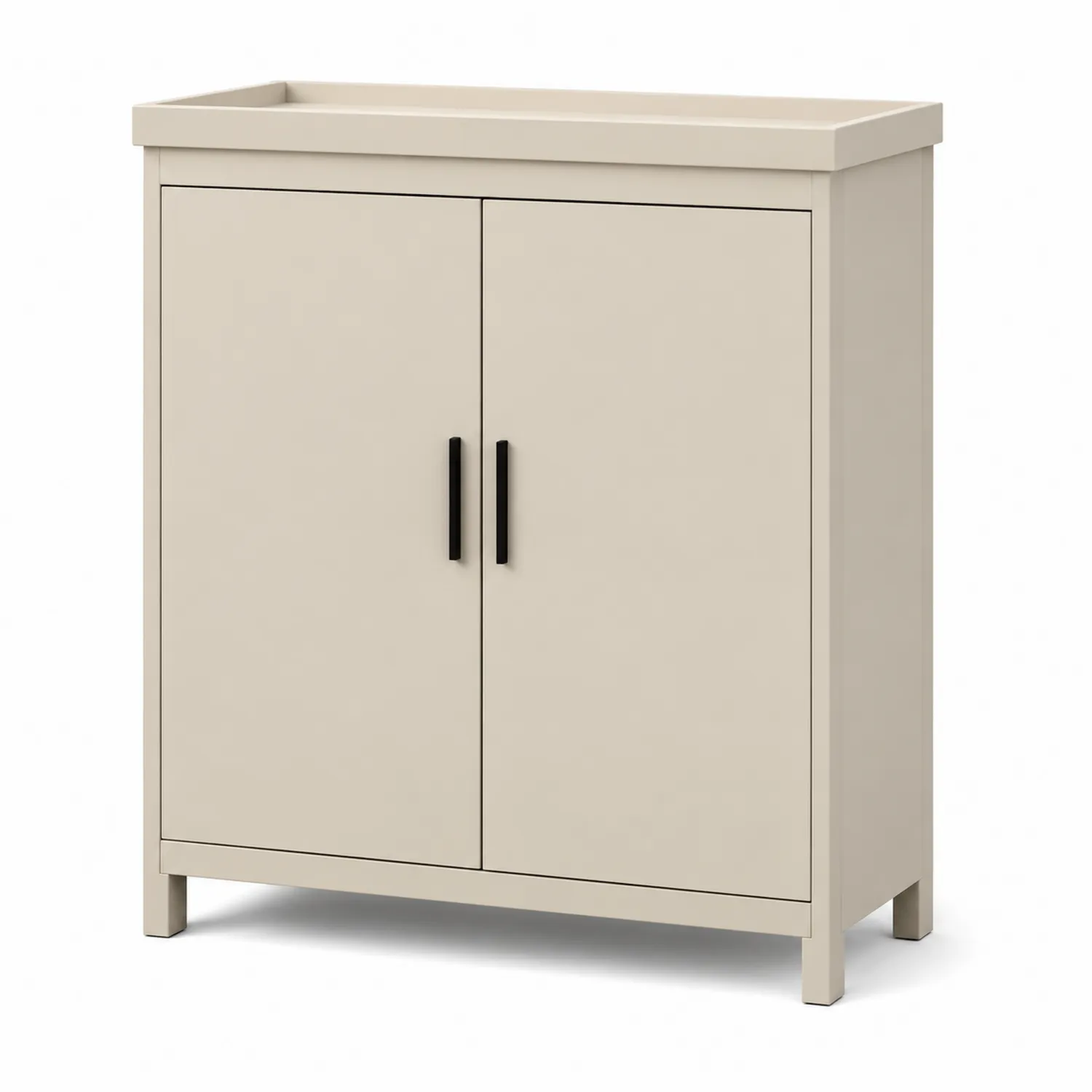 Beige MDF Schrank mit Zwei Türen 80x95x40 cm