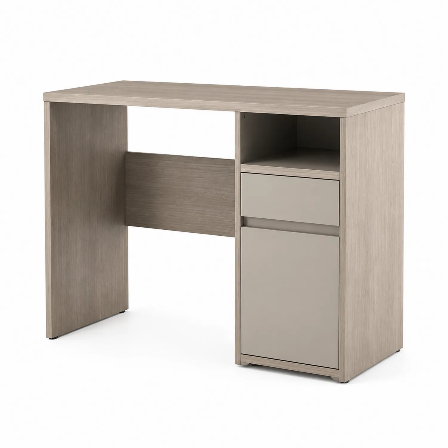 Holz Schreibtisch mit Stauraum Rechteckig Grau 120x50x75 cm