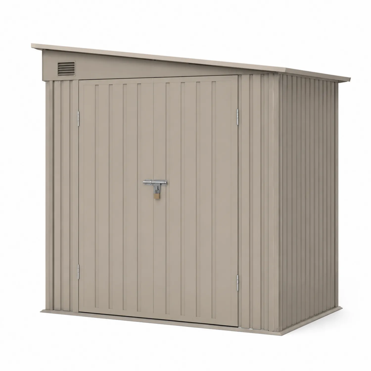 Metall Geräteschuppen Beige 210x130x185 cm