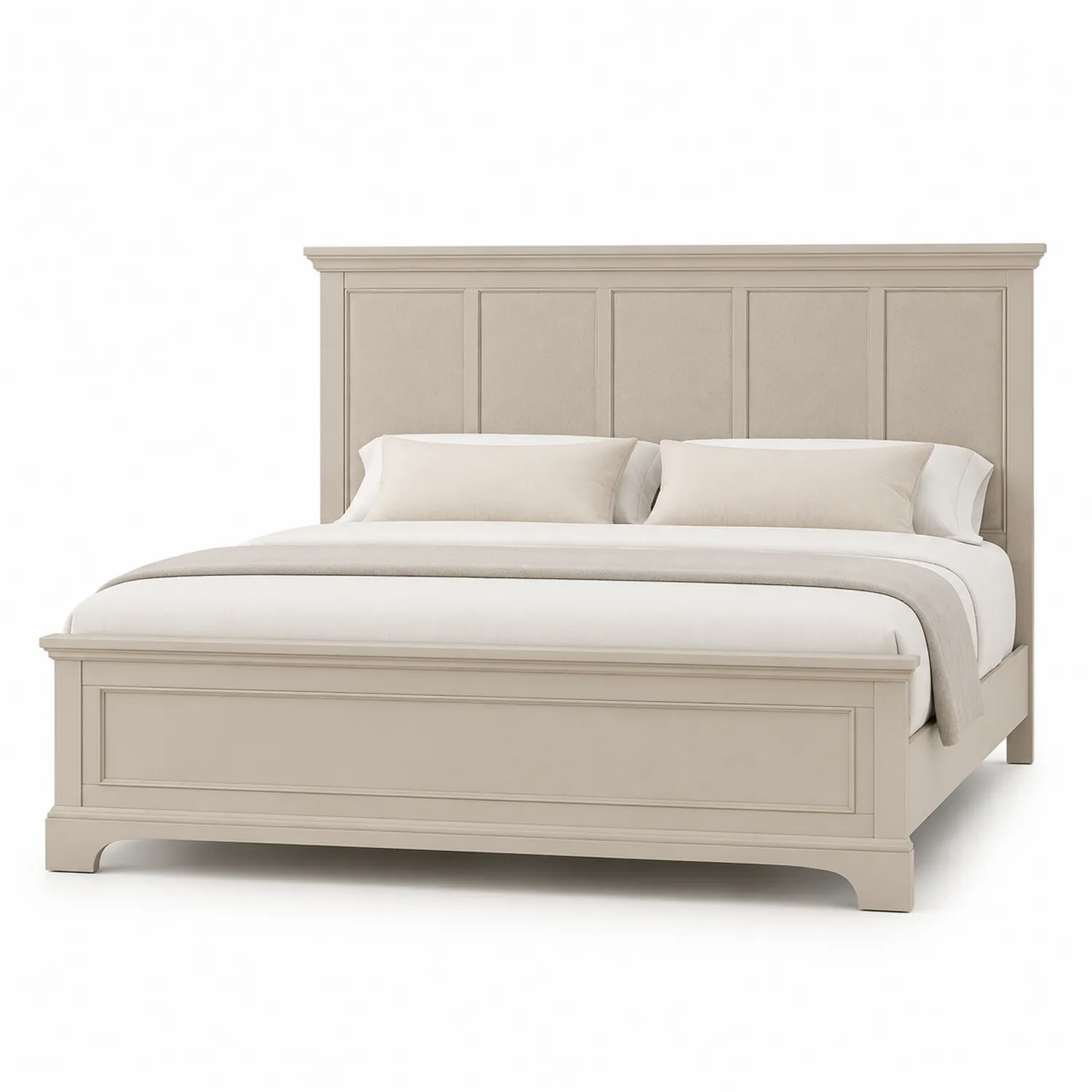 Holzbett Massivholz Beige 200x180 cm