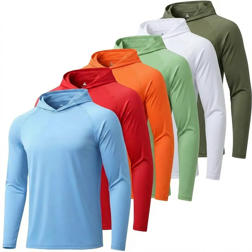 UPF 50+ Men's Sun Protection Hoodie Shirt Fishing Shirts