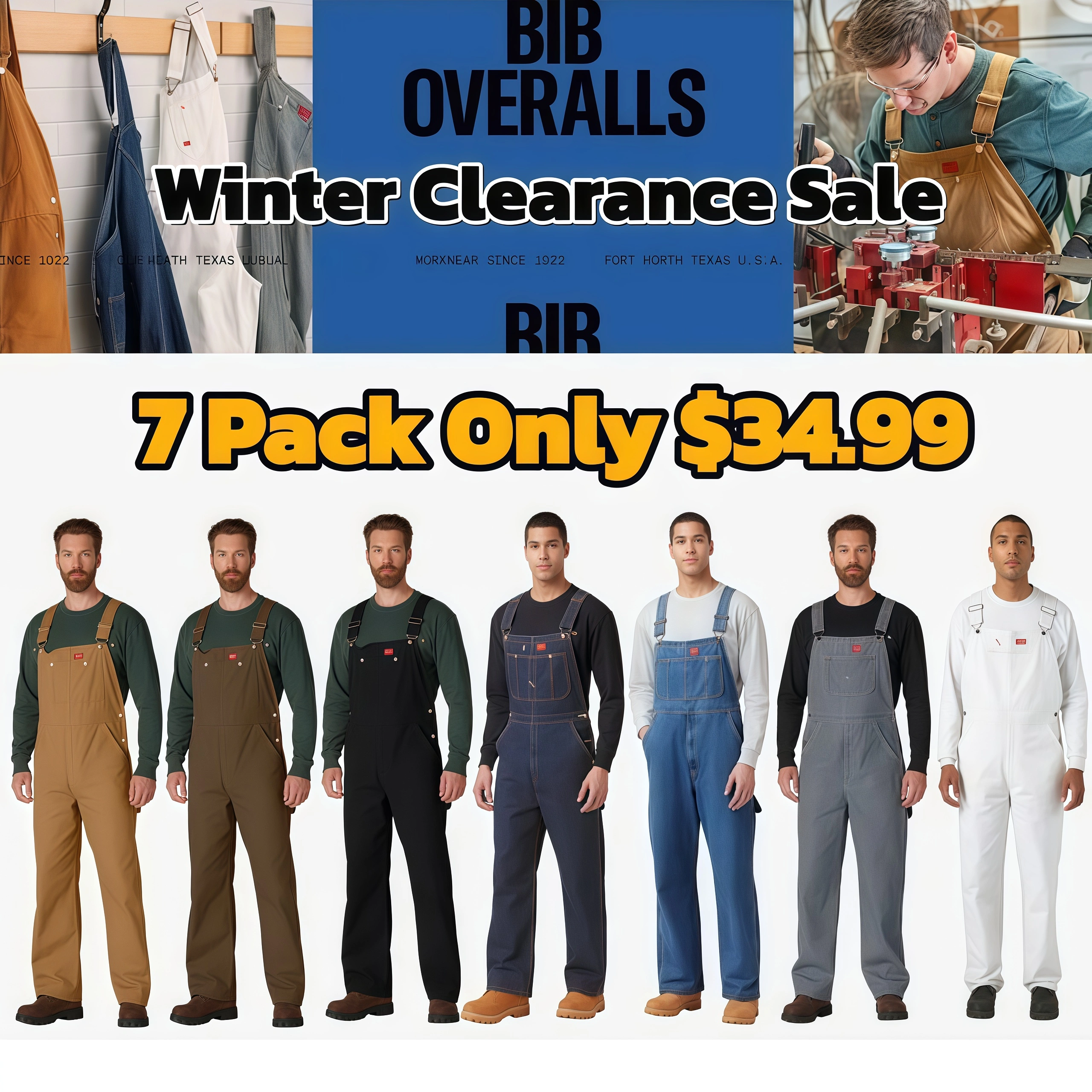  Men's product sells best first 🔥Classic Bib Overalls
