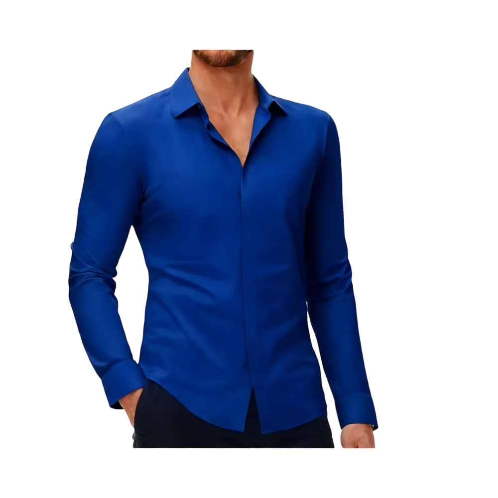 Men's 4-Way Stretch Long Sleeve Dress Shirt