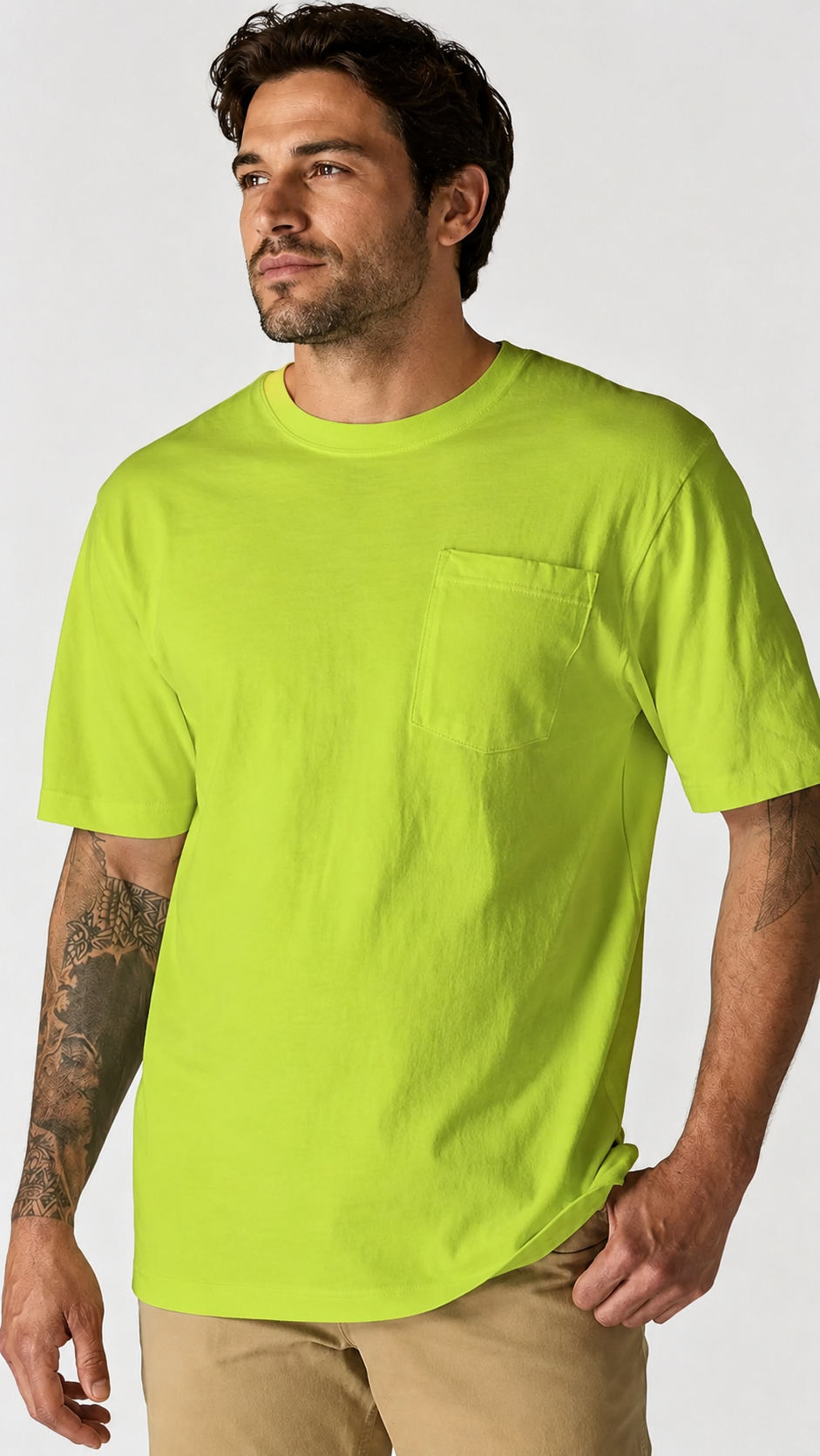 Men's Workwear Loose Fit Heavyweight Short-Sleeve Pocket T-Shirt (Also Available in Big & Tall)
