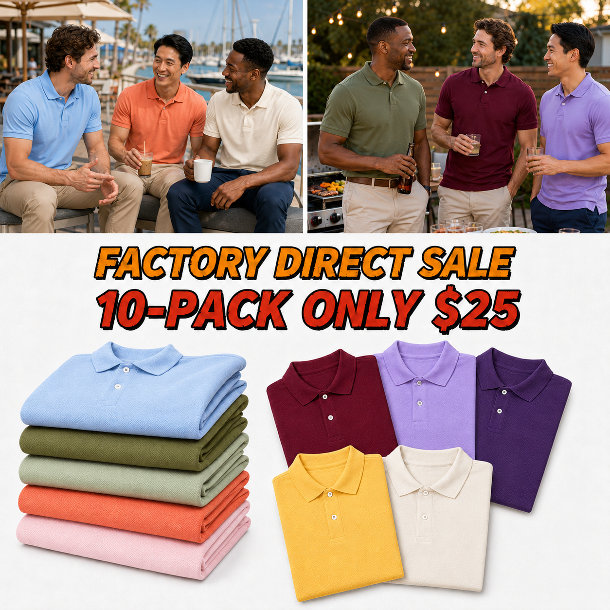 Men’s Classic Piqué Polo Shirts – Short Sleeve Casual Essentials