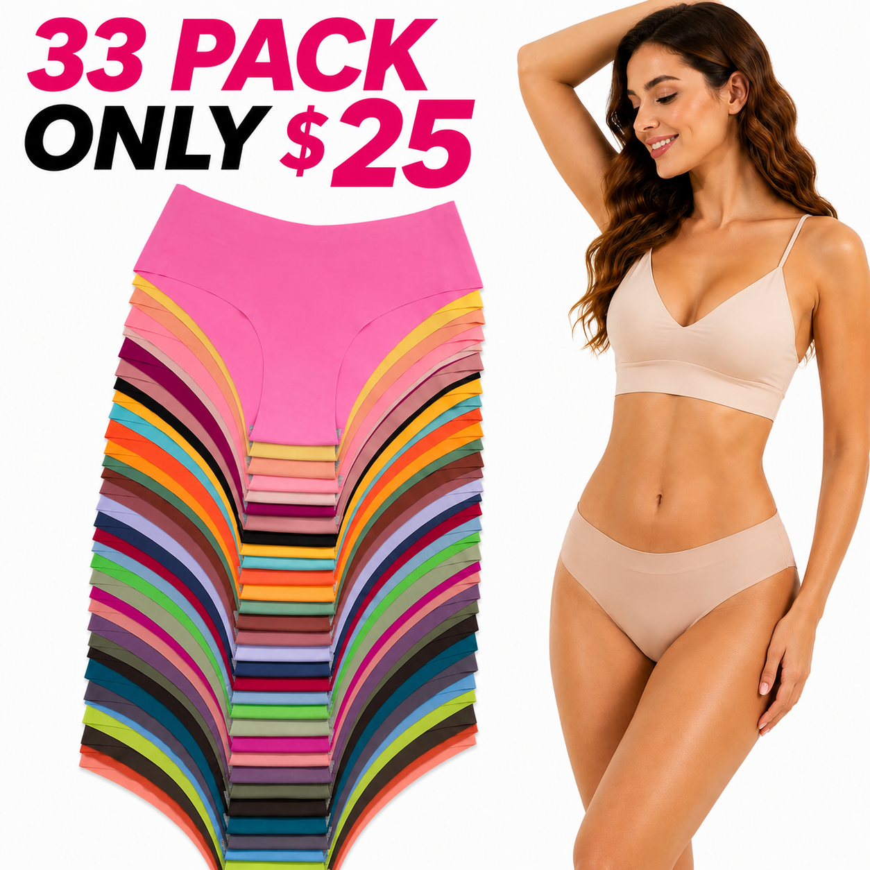✨ Women’s Seamless Briefs, Soft Breathable Stretch Panties