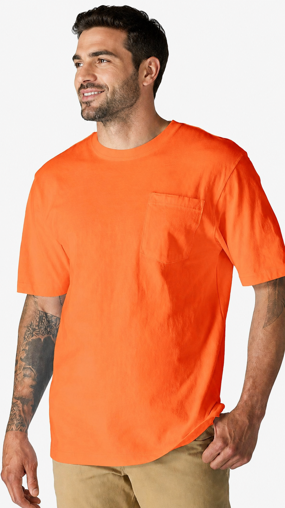 Men's Workwear Loose Fit Heavyweight Short-Sleeve Pocket T-Shirt (Also Available in Big & Tall)