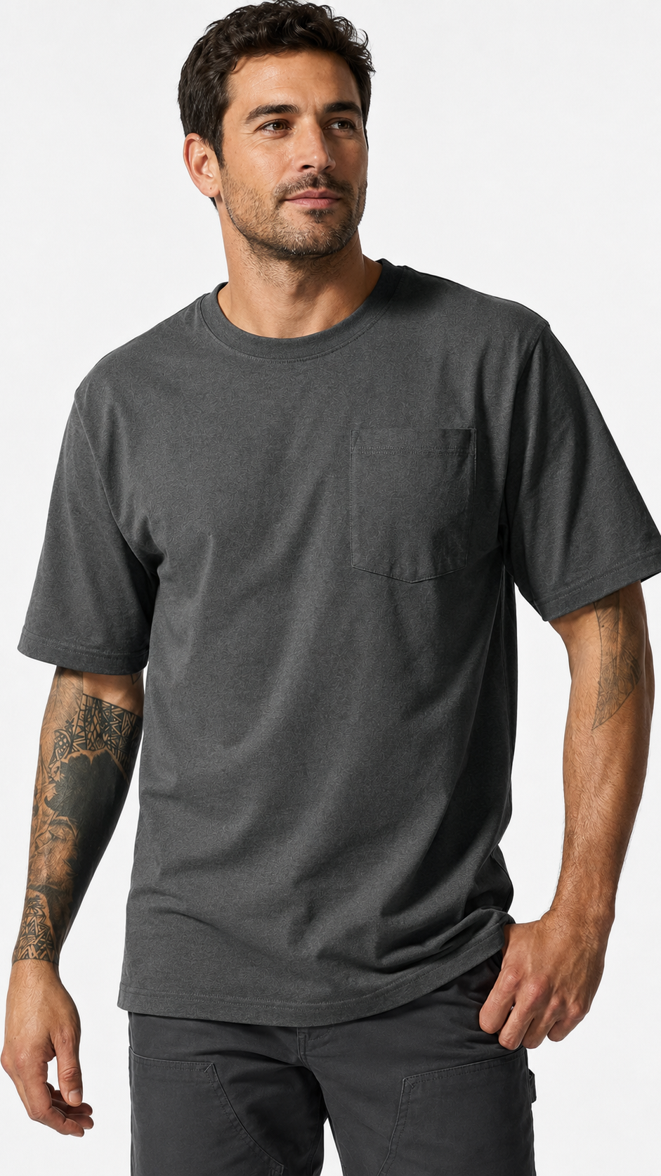 Men's Workwear Loose Fit Heavyweight Short-Sleeve Pocket T-Shirt (Also Available in Big & Tall)