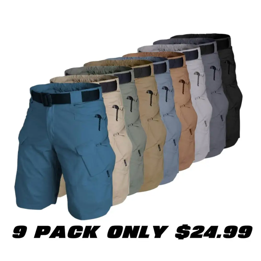 Men's Multifunctional Waterproof Multi-pocket Outdoor Tactical Shorts