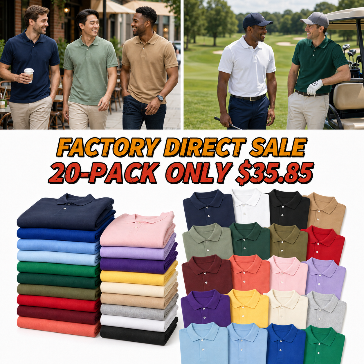 Men’s Classic Piqué Polo Shirts – Short Sleeve Casual Essentials