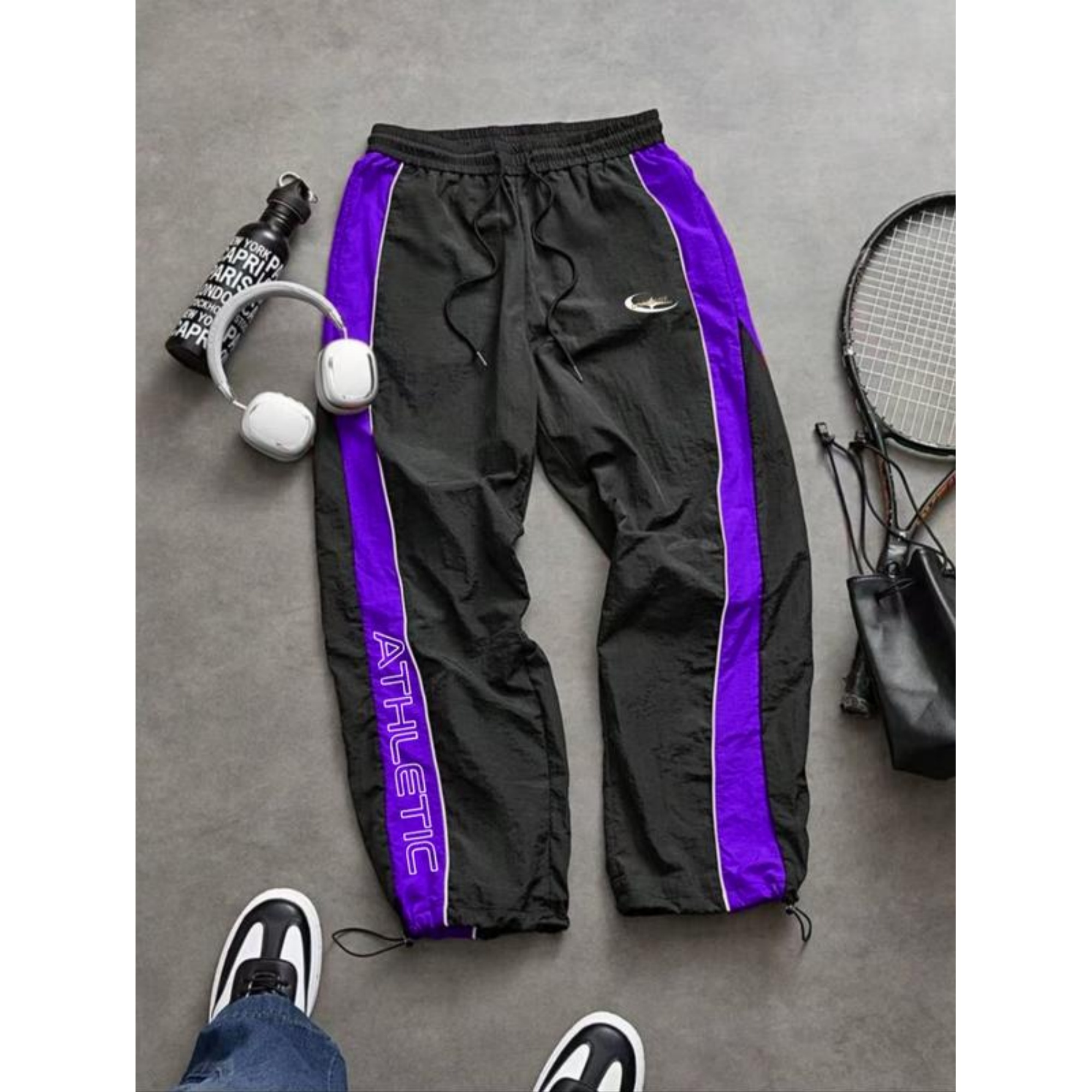 Unisex Casual Printed Elastic Cuff Sport Pants