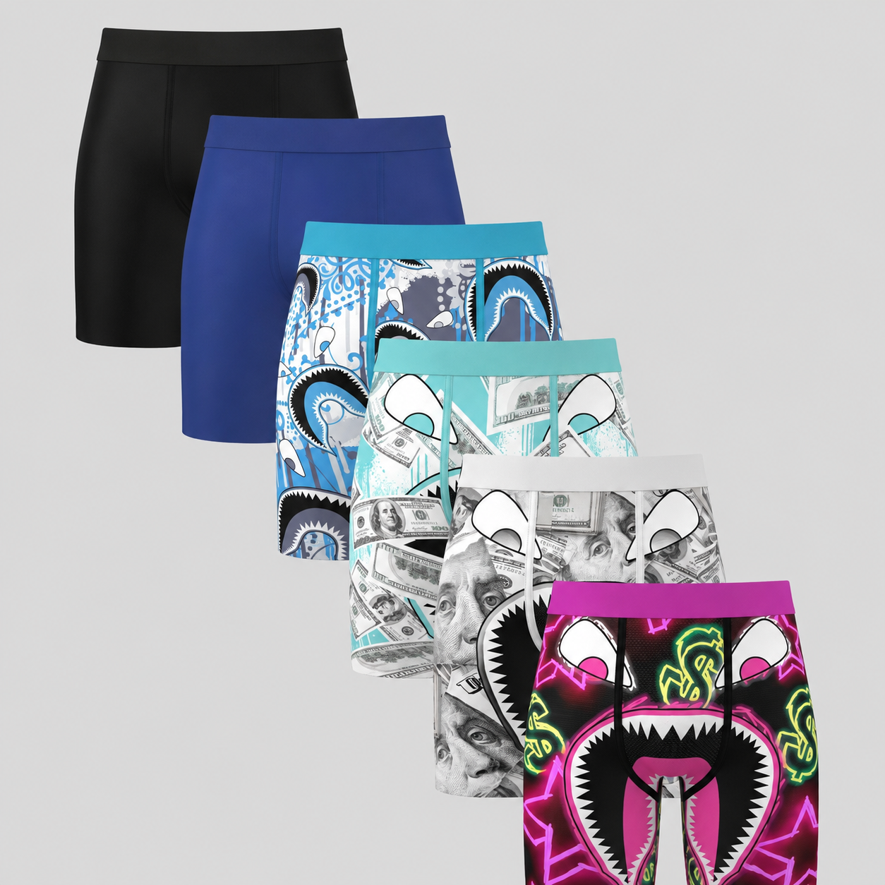 Men's Novelty Graphic Long Leg Boxer Briefs