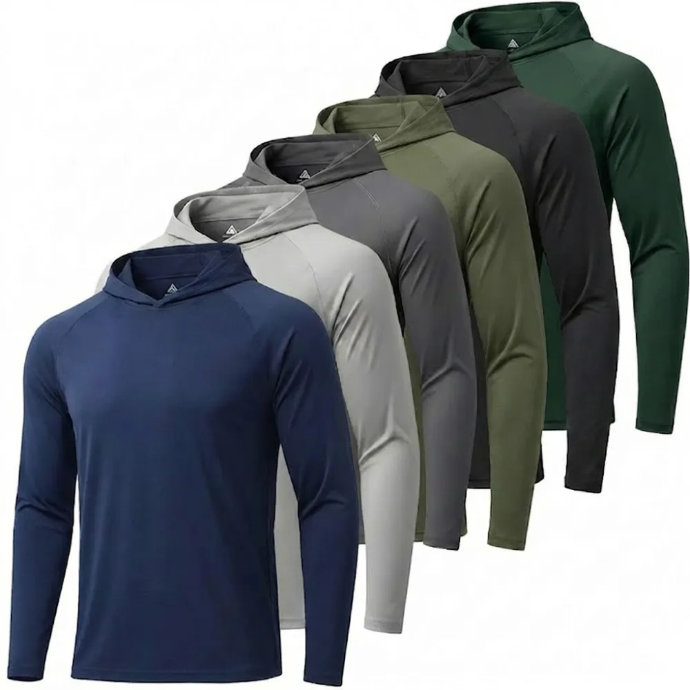 UPF 50+ Men's Sun Protection Hoodie Shirt Fishing Shirts