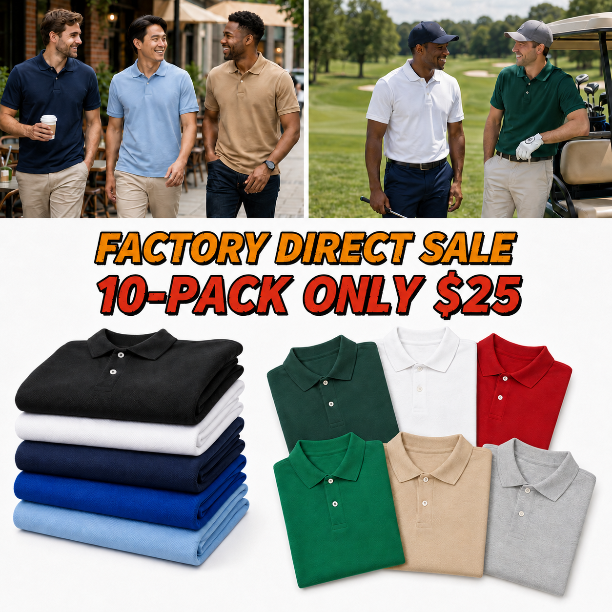 Men’s Classic Piqué Polo Shirts – Short Sleeve Casual Essentials