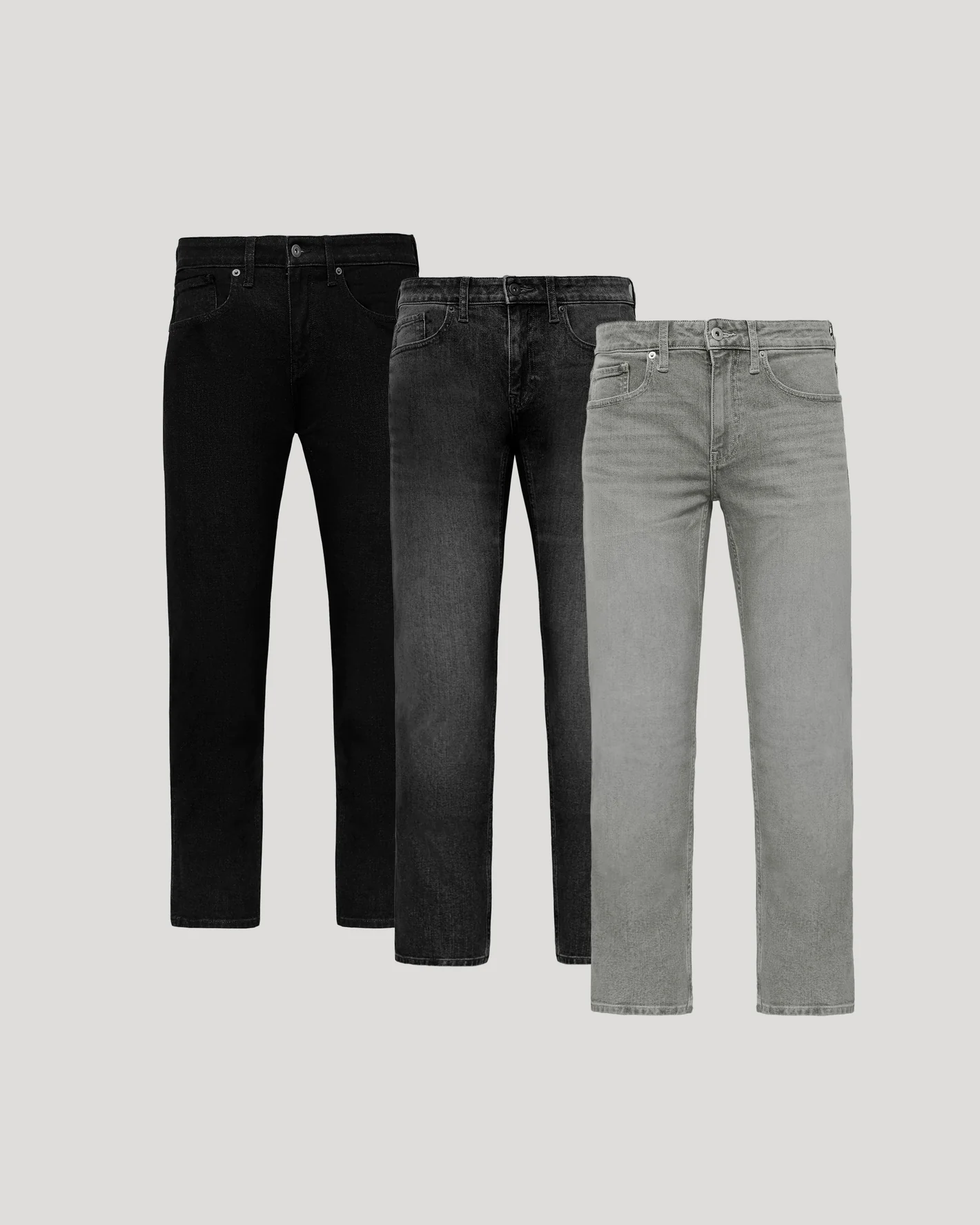 Straight Low‑Stretch Jeans (3‑Pack)