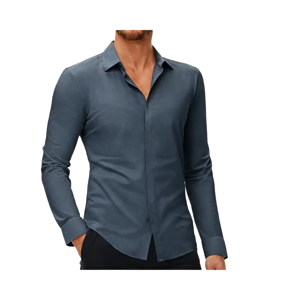 Men's 4-Way Stretch Long Sleeve Dress Shirt
