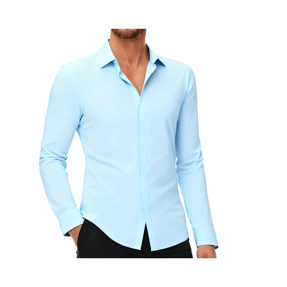 Men's 4-Way Stretch Long Sleeve Dress Shirt
