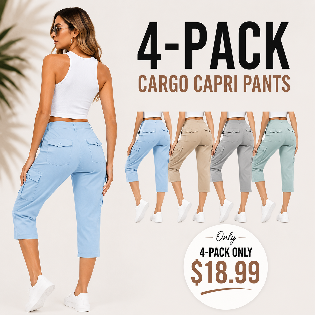 ❤️Women's Lightweight Cargo Capris