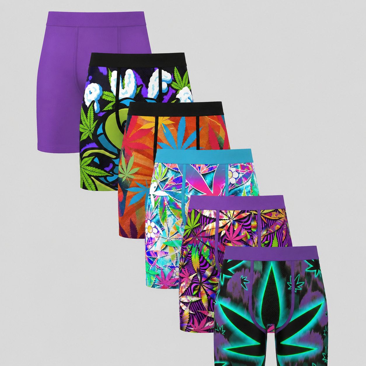 Men's Novelty Graphic Long Leg Boxer Briefs