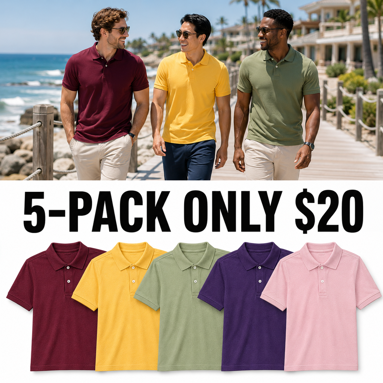 Men’s Classic Piqué Polo Shirts – Short Sleeve Casual Essentials