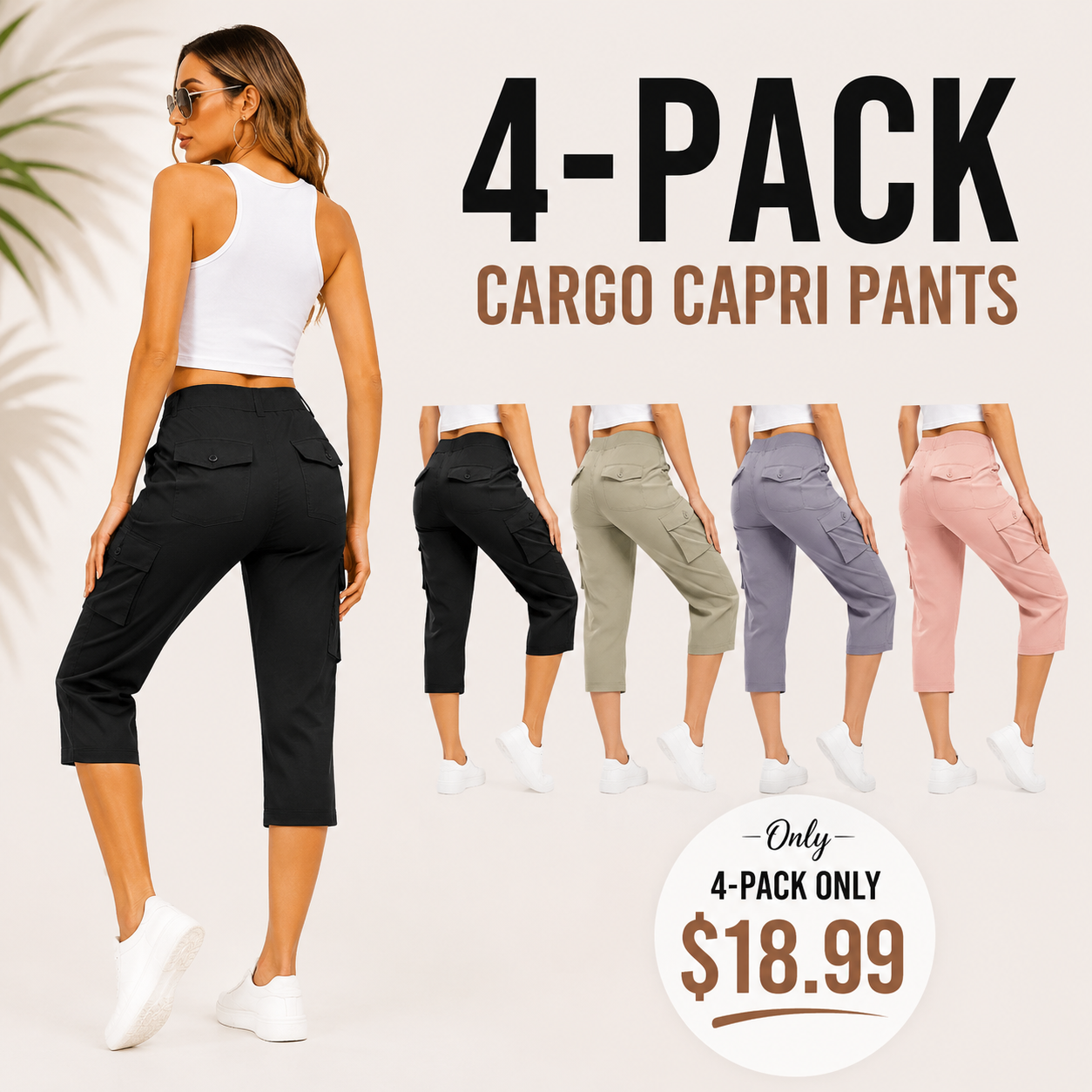 ❤️Women's Lightweight Cargo Capris