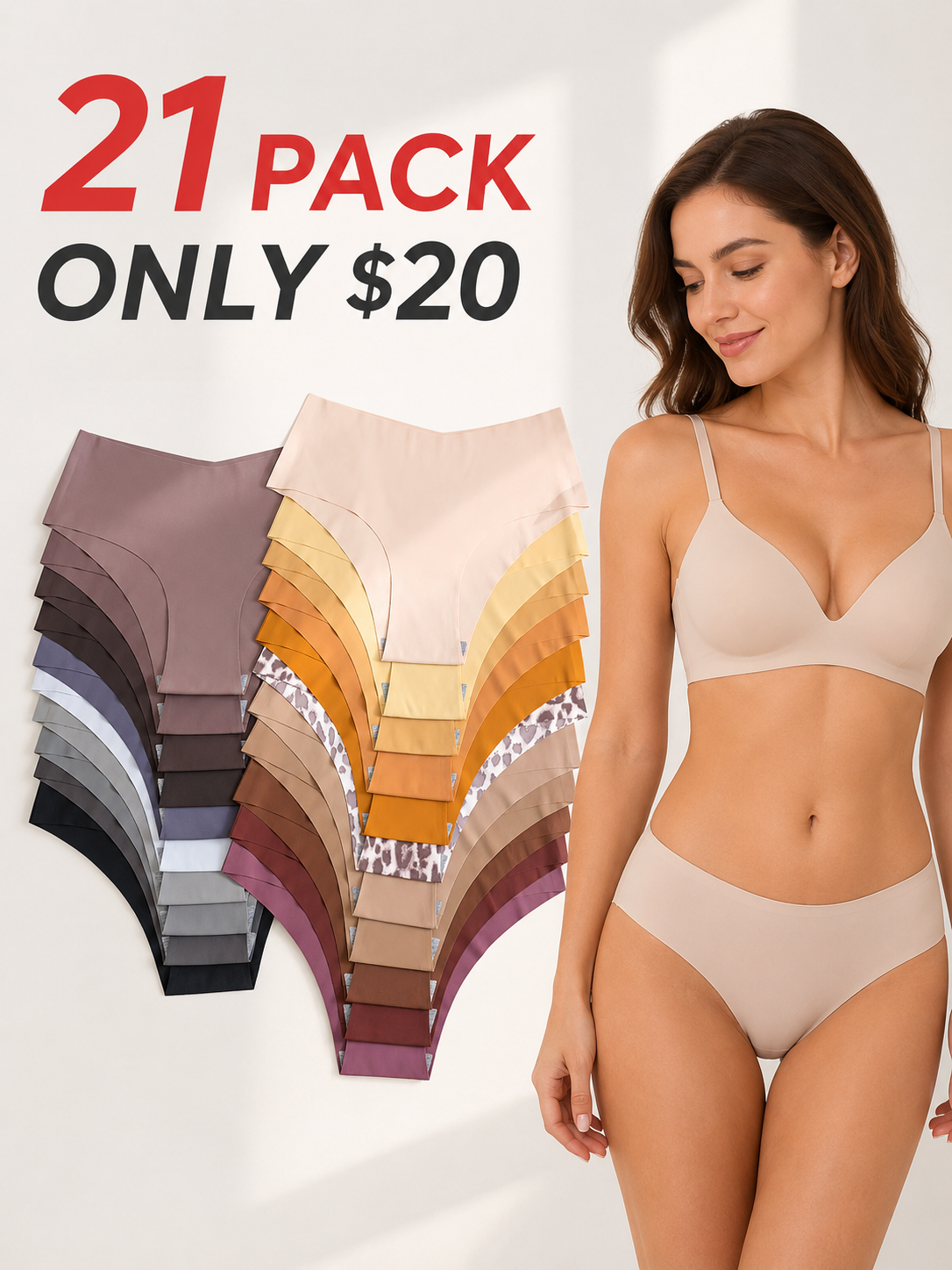 ✨ Women’s Seamless Briefs, Soft Breathable Stretch Panties