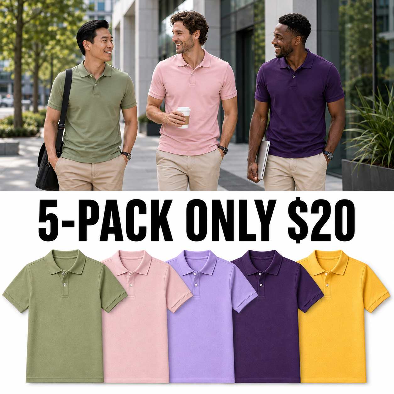 Men’s Classic Piqué Polo Shirts – Short Sleeve Casual Essentials