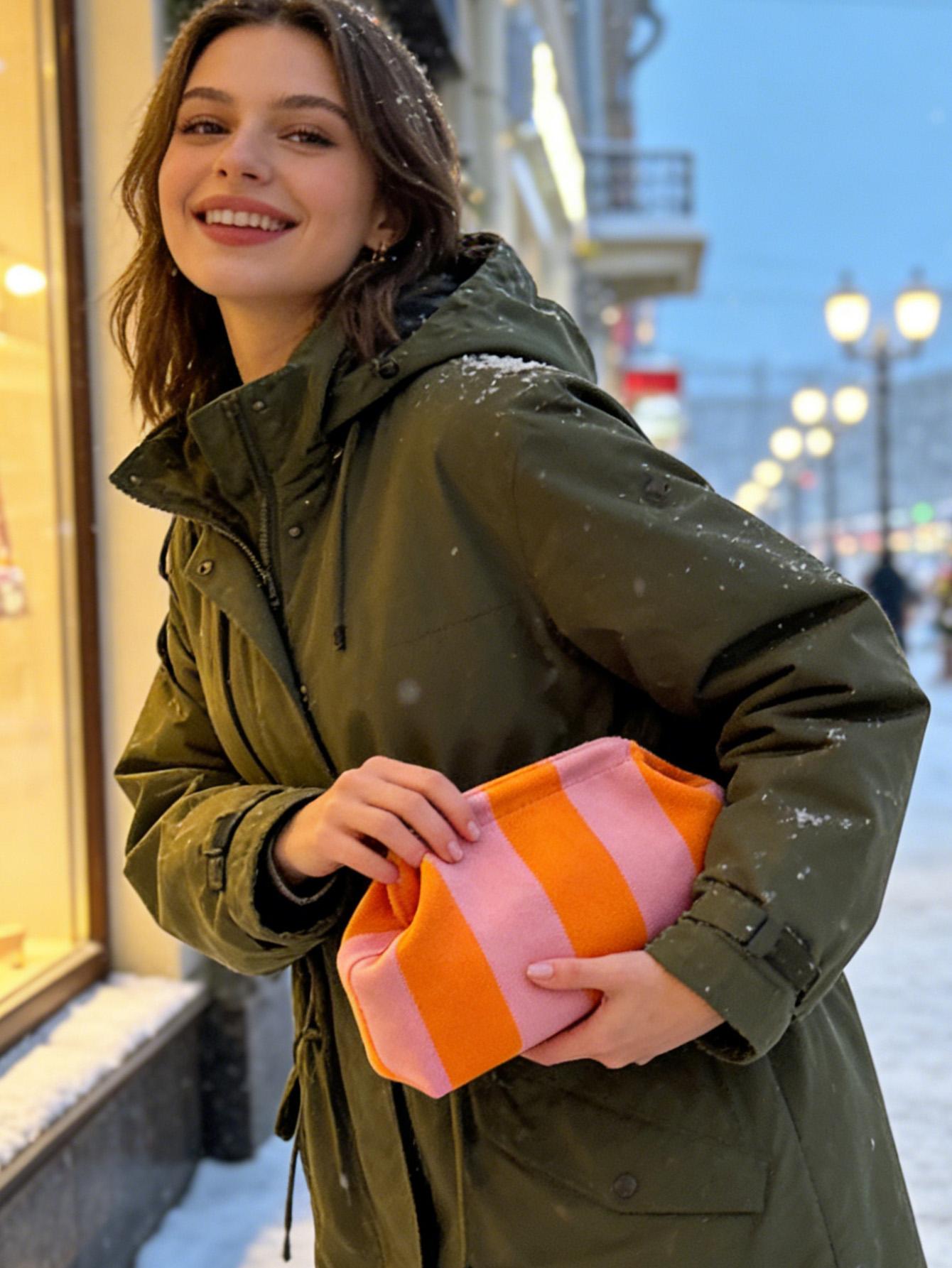 Women's Striped Cloud Handbag