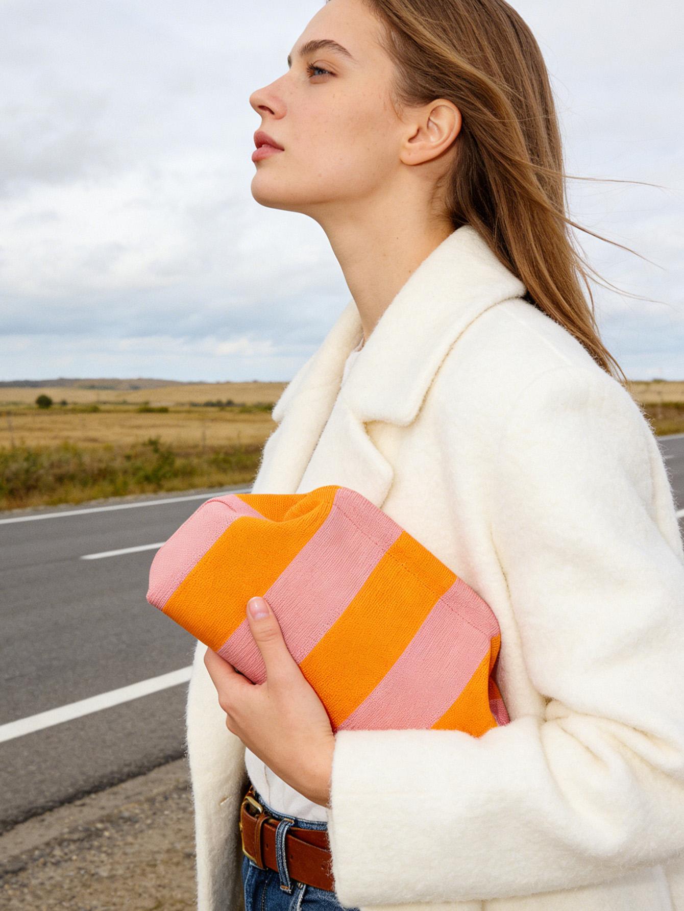 Women's Striped Cloud Handbag