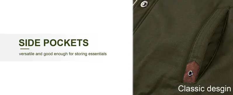 MAGCOMSEN Men's Fitted Sherpa-Lined Soft Cotton Fleece Windproof Trucker Cargo Jacket - Button-Front, Long-Sleeve, Warm Multi-Pocket Collared Coat for Hiking, Casual Outdoor Menswear Tops (Khaki Beige)