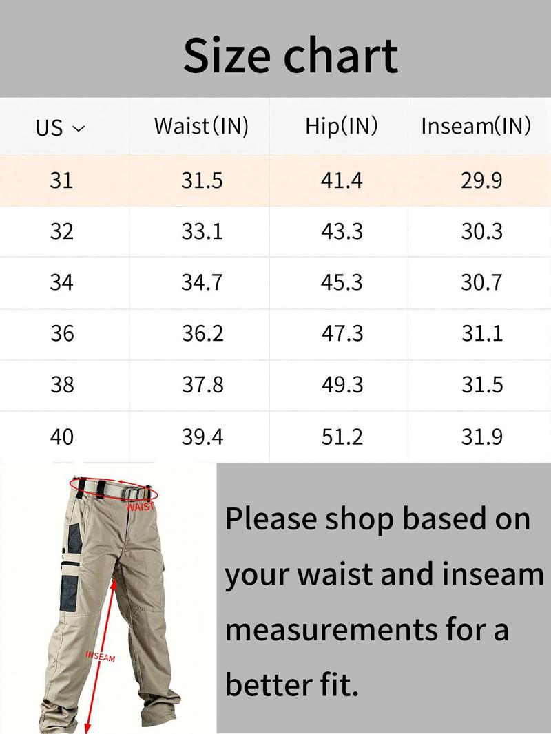 HOMUG Men's Solid Color Tactical Work Pants,230g/m&sup2; new fabric，with Multiple Pockets and Zipper Closures, Durable Outdoor Training Pants, Available in Multiple Colors, Fishing, outdoor activities, work, hiking, camping，Suitable for Spring and Autumn Wear.