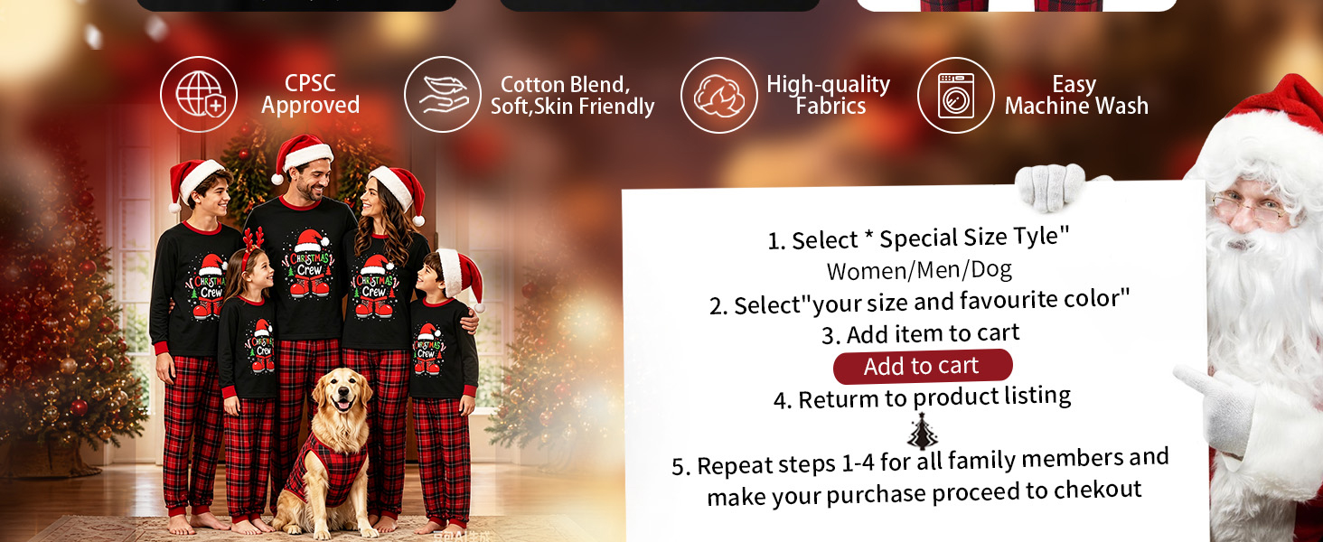 Matching Christmas Pajamas for Family