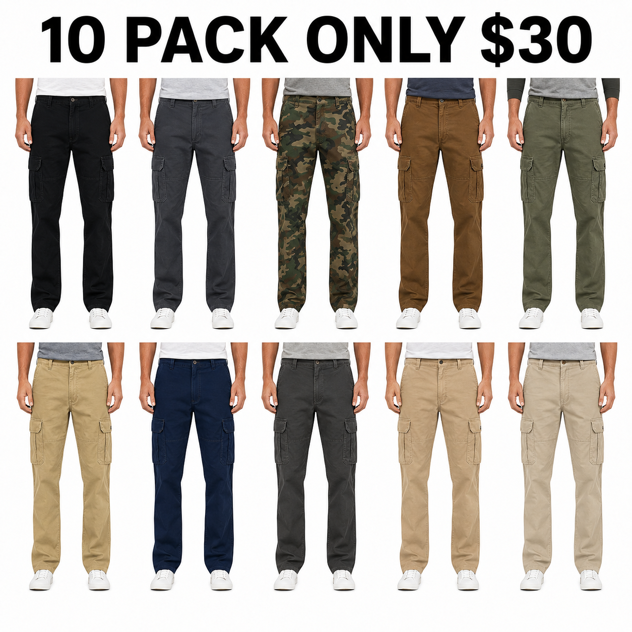 Authentics Men's Relaxed Fit Stretch Cargo Pant