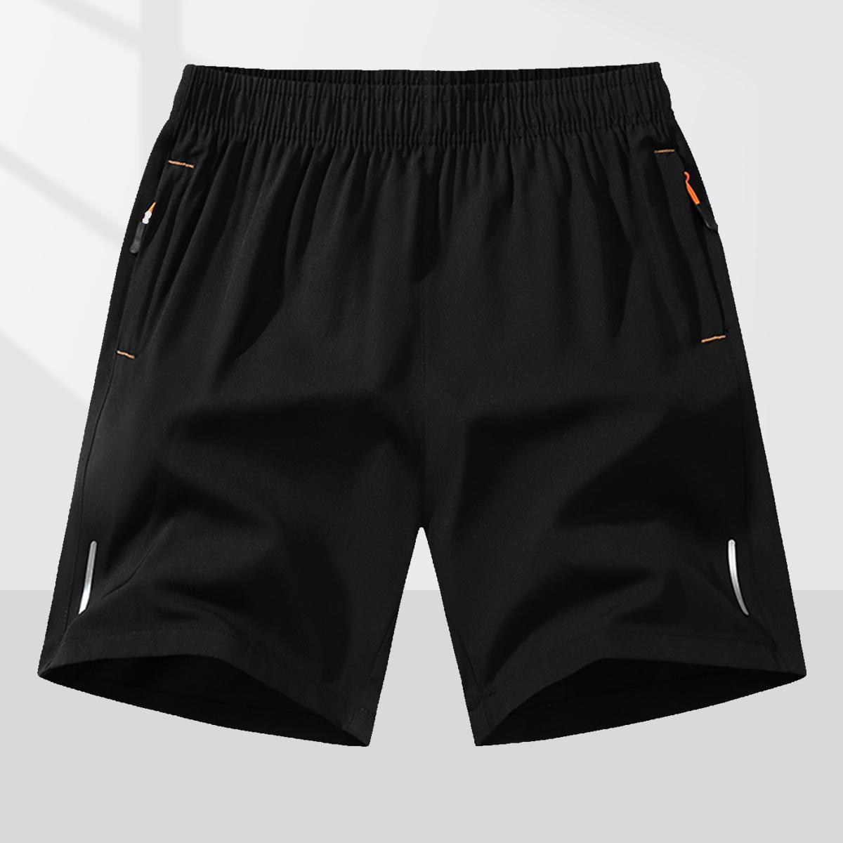 Men&rsquo;s summer shorts set (4 pieces), casual athletic, quick-dry breathable shorts for running and fitness, with drawstring and zippered pockets &mdash; made from breathable, quick-drying, comfortable material &mdash; suitable for outdoor activities.,summervibes summer
