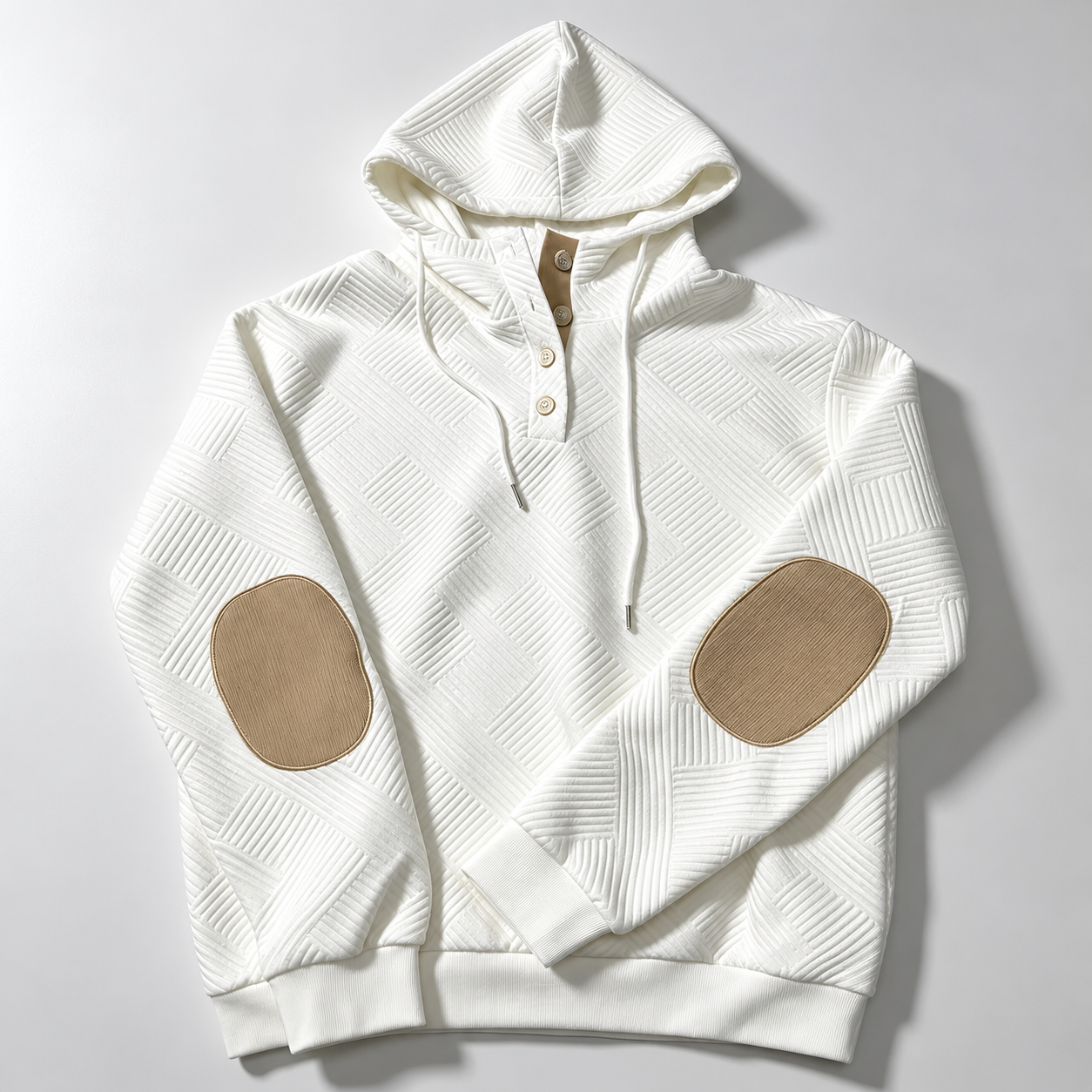 Men's 2-Piece Textured Hoodie Sweatsuit Set Outfit