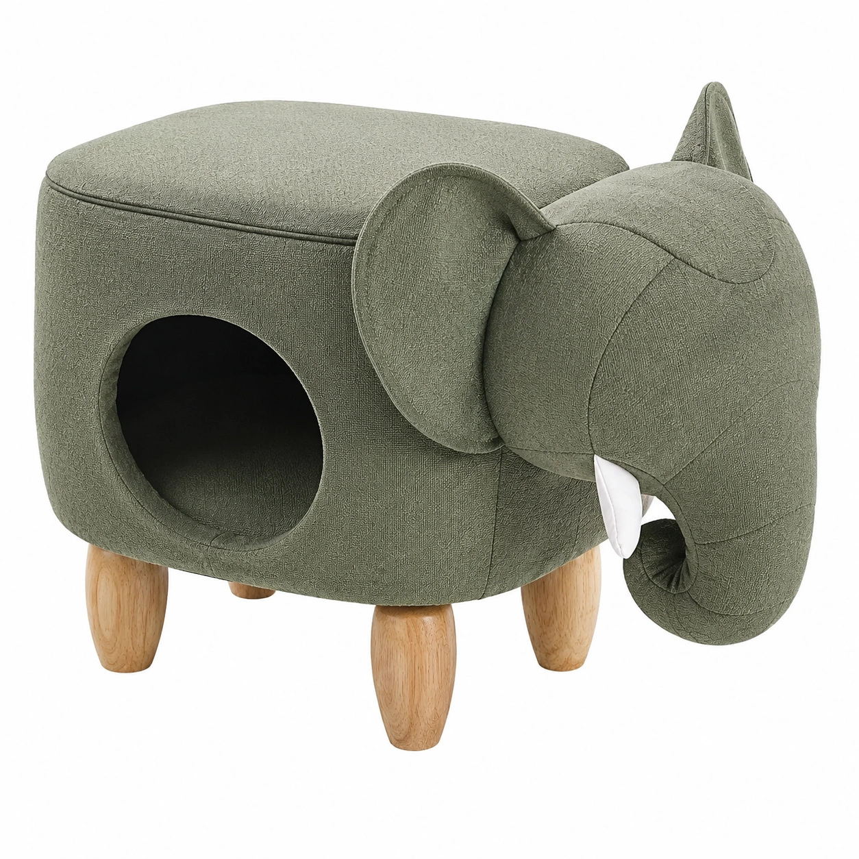 Banco otomano Elefante Verde oliva-nordiquea