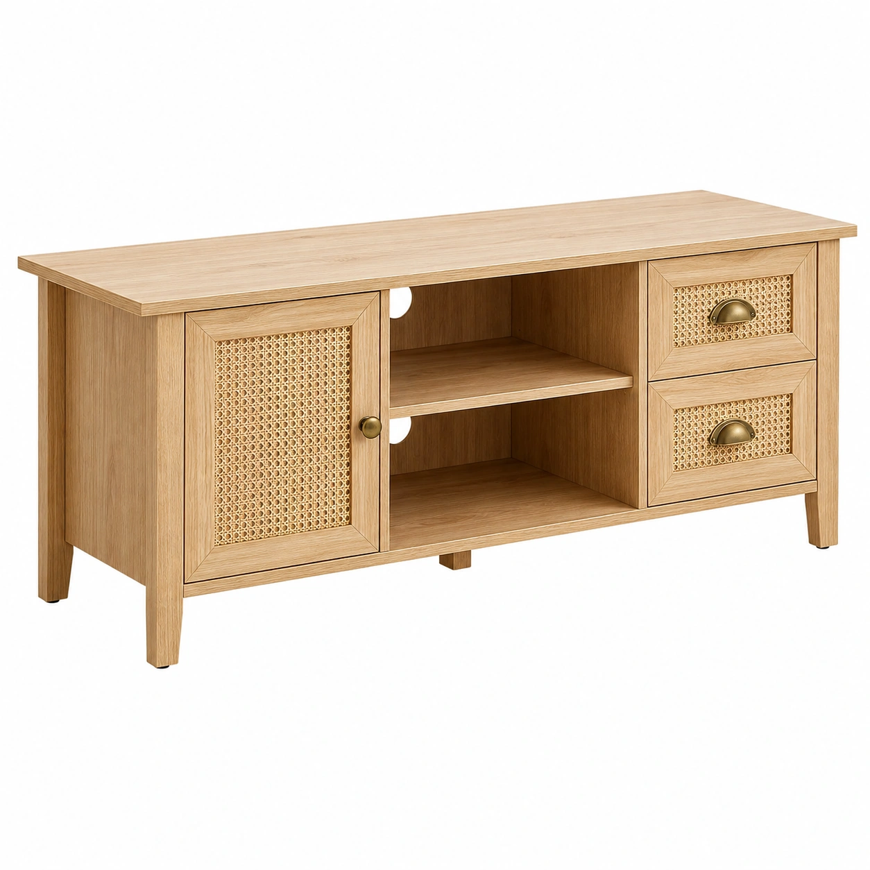 Mueble TV Ratán Natural Moderno-nordiquea