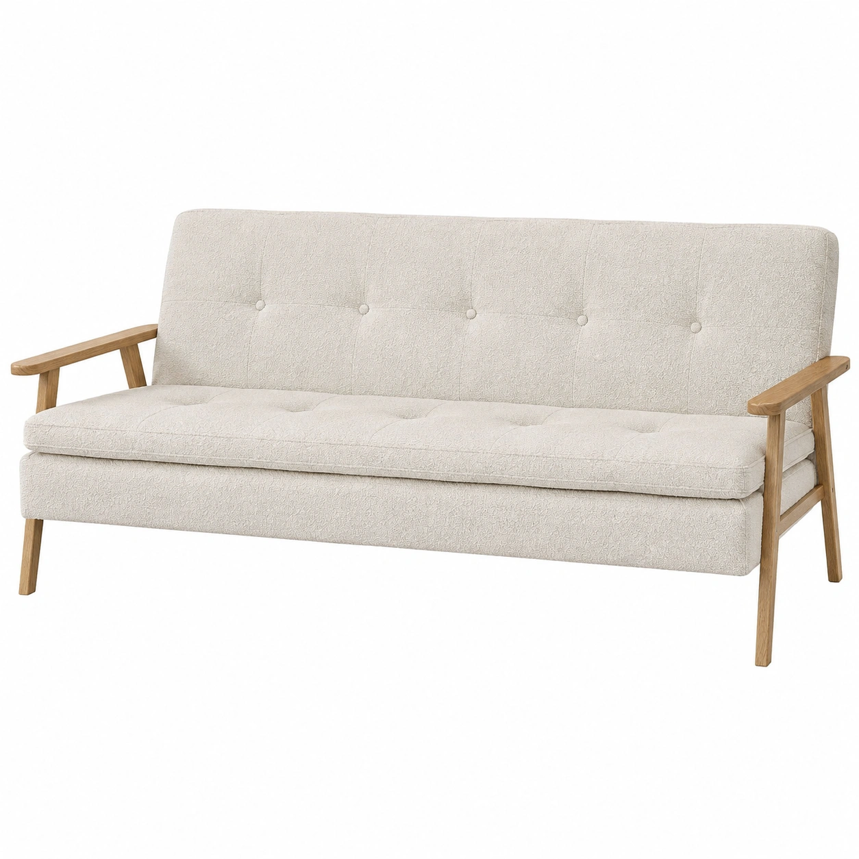 Sofa Cama Boucle Ivory-nordiquea