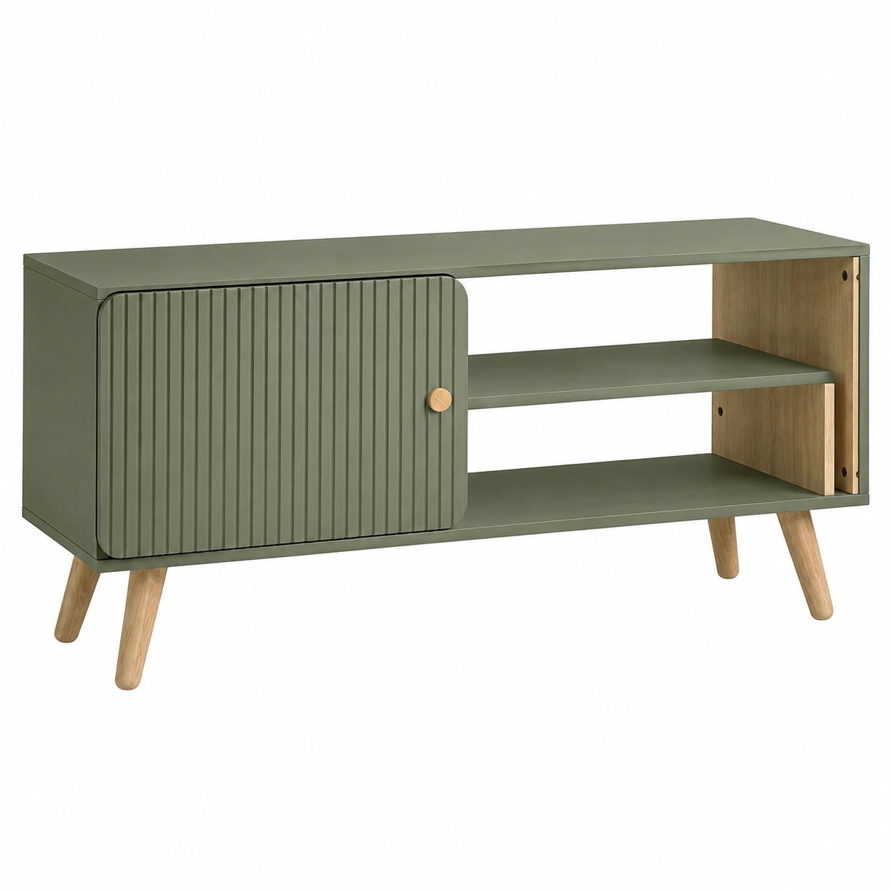 Mueble TV Ribbed Olive-nordiquea