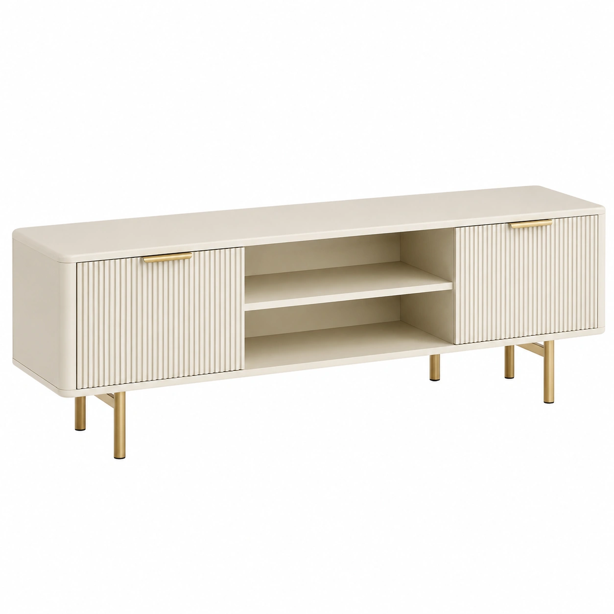 Mueble TV Ribbed Cream-nordiquea