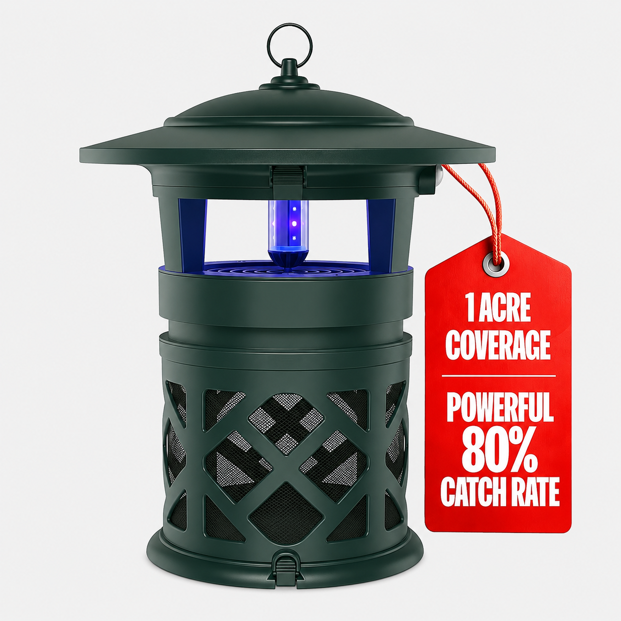Dynatrap DT2030SR Fly Traps Outdoor - Mosquito & Flying Insect Killer for 1 Acre – Kills Mosquitoes, Flies, Gnats, Wasps - Bug Zapper Alternative - Black