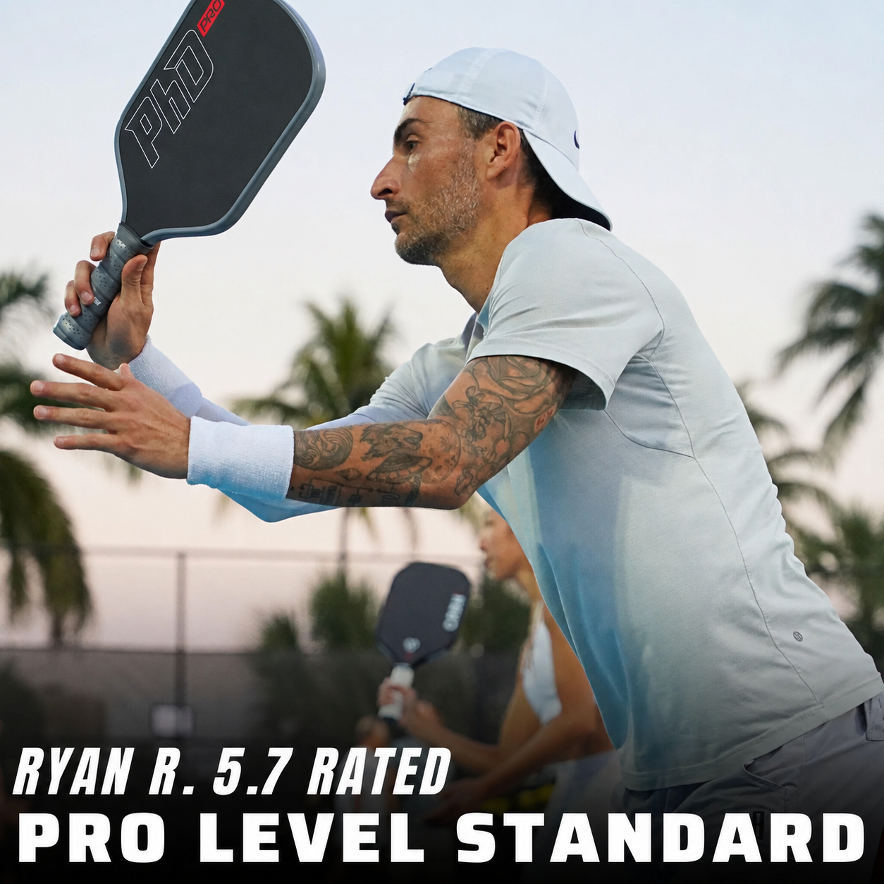  PhD Raw Carbon Fiber Premium Pickleball Paddle Racket - USA Pickleball Approved - Honeycomb Core - Power & Control