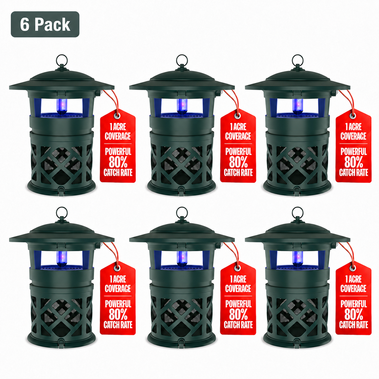 Dynatrap DT2030SR Fly Traps Outdoor - Mosquito & Flying Insect Killer for 1 Acre – Kills Mosquitoes, Flies, Gnats, Wasps - Bug Zapper Alternative - Black