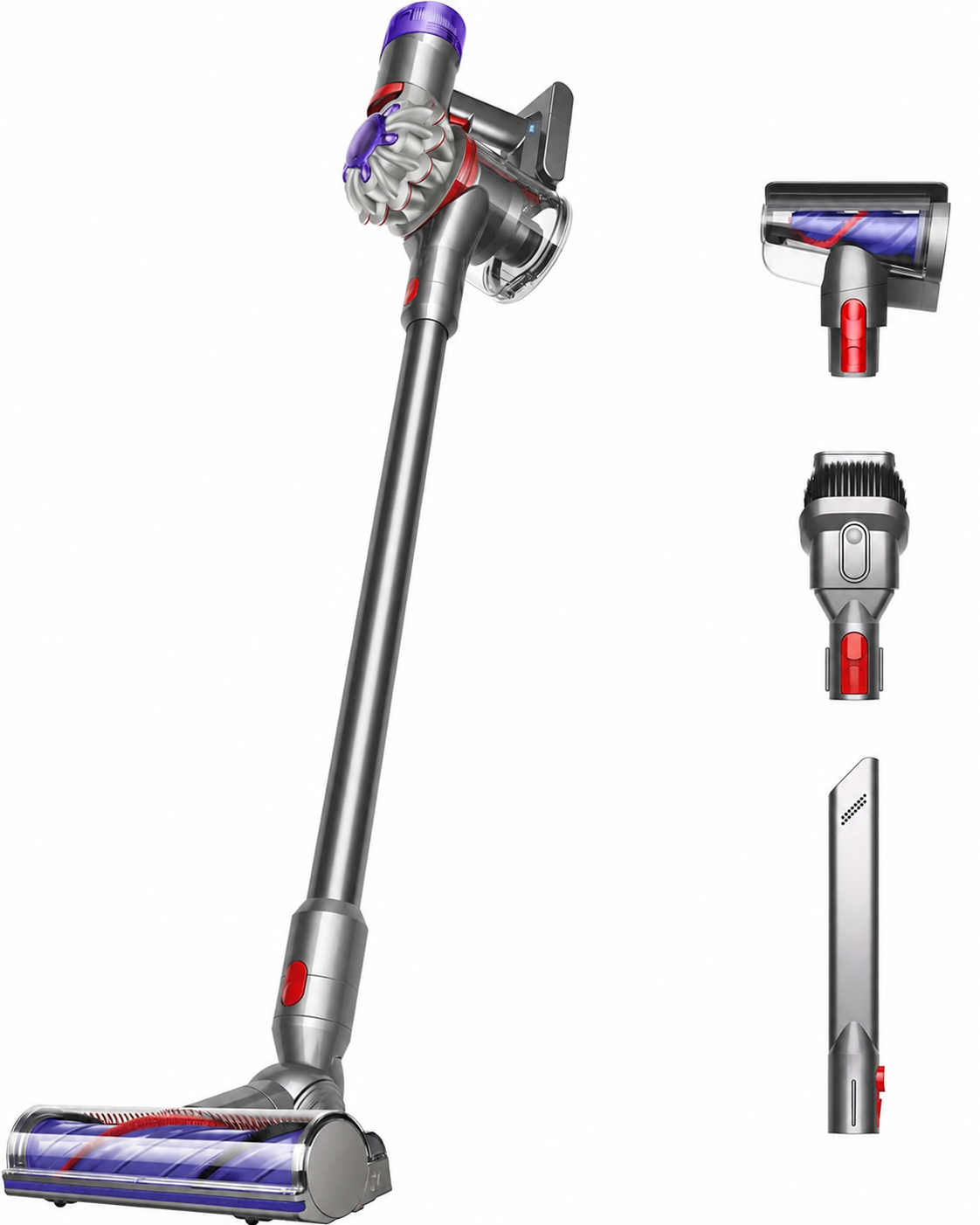  V8 Cordless Vacuum, Cleans Hard Floors and Carpets, Detangles, Converts to Handheld, 115AW, 2 Power Modes, Up to 40 Minutes¹
