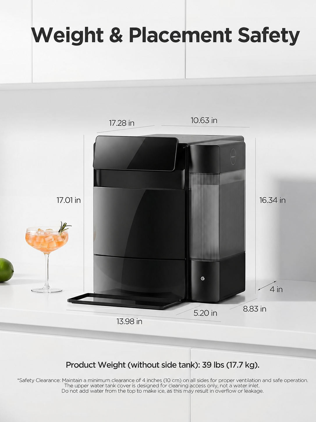 🔥Summer Deal🔥Smart Nugget Ice Maker – Soft Chewable Ice in Just 6 Minutes