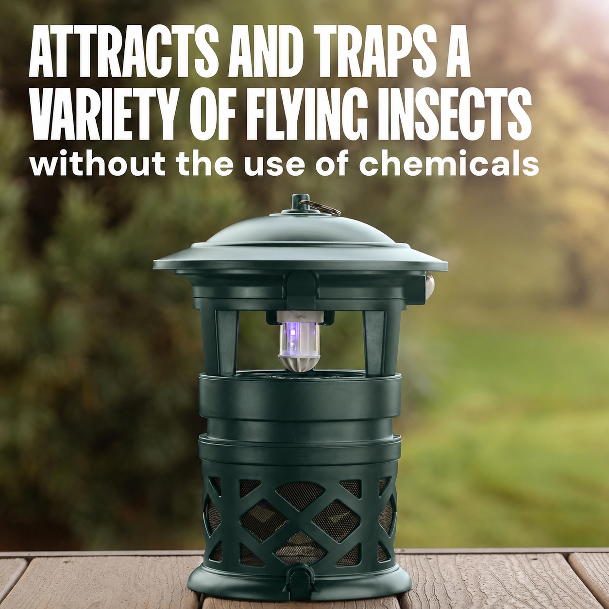 Dynatrap DT2030SR Fly Traps Outdoor - Mosquito & Flying Insect Killer for 1 Acre – Kills Mosquitoes, Flies, Gnats, Wasps - Bug Zapper Alternative - Black