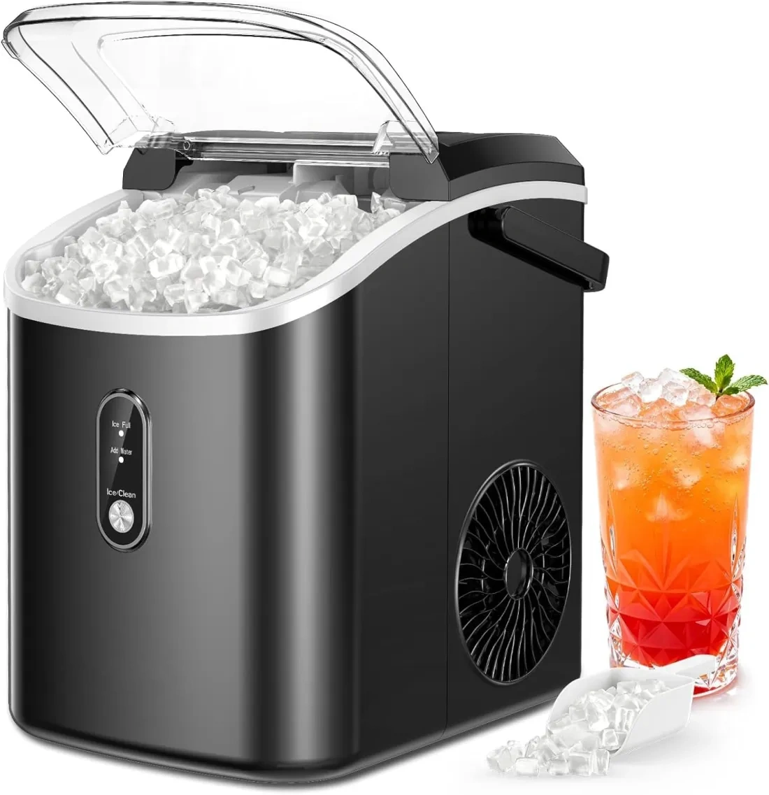 🔥clearance sale🔥Countertop Nugget Ice Maker with Carry Handle – Portable Ice Maker for Home & Parties