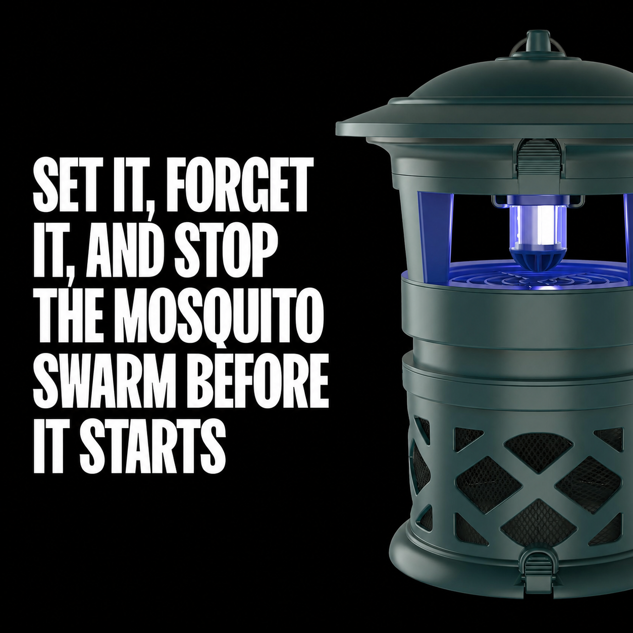 Dynatrap DT2030SR Fly Traps Outdoor - Mosquito & Flying Insect Killer for 1 Acre – Kills Mosquitoes, Flies, Gnats, Wasps - Bug Zapper Alternative - Black